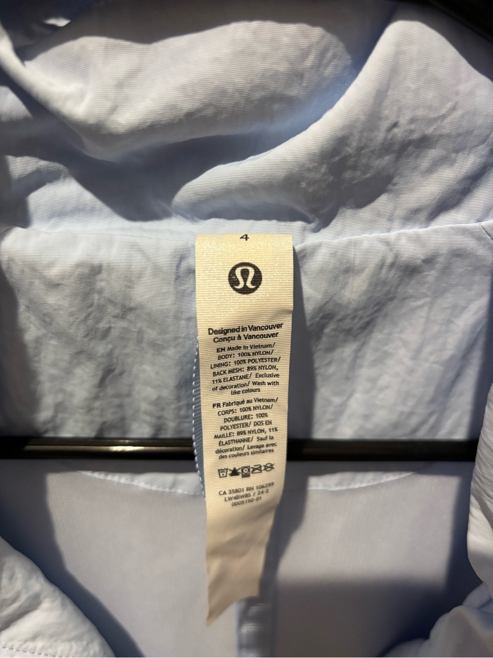 Lululemon Light Blue Lightweight Jacket - Picture 3 of 3